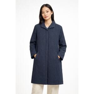 Vintage 1990s Jill McGowan Black Jacquard Button Front Jacket Coat S